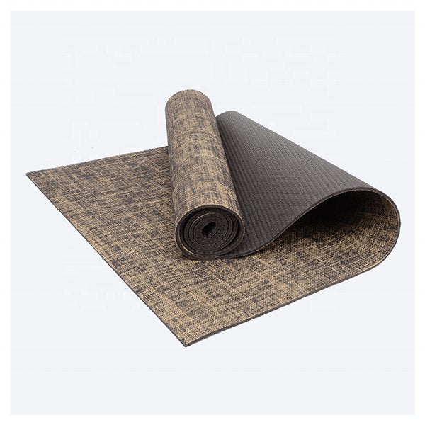 5mm天然好清洗黃麻PVC瑜伽墊