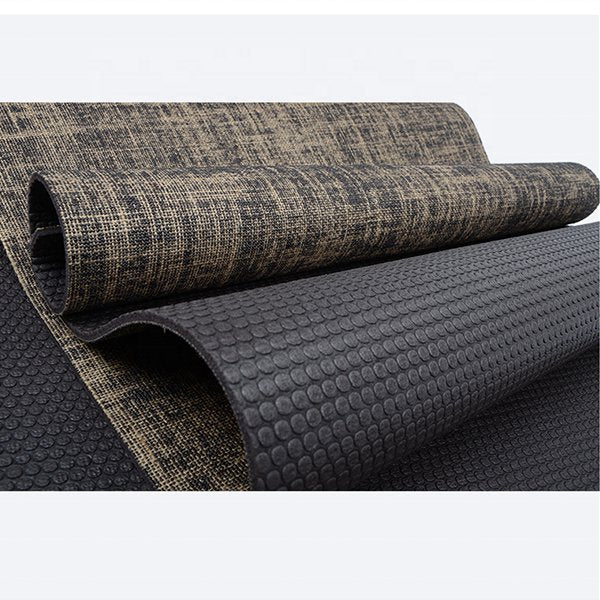 5mm天然好清洗黃麻PVC瑜伽墊