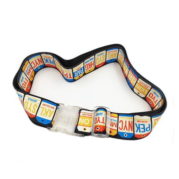 按壓式水平行李帶-透明塑料扣頭