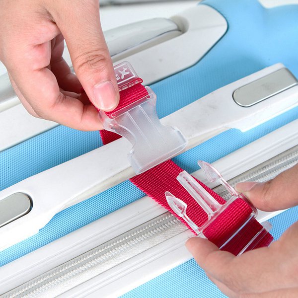 按壓式掛扣行李帶