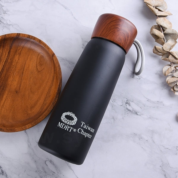 矽膠提繩韓風簡約保溫瓶