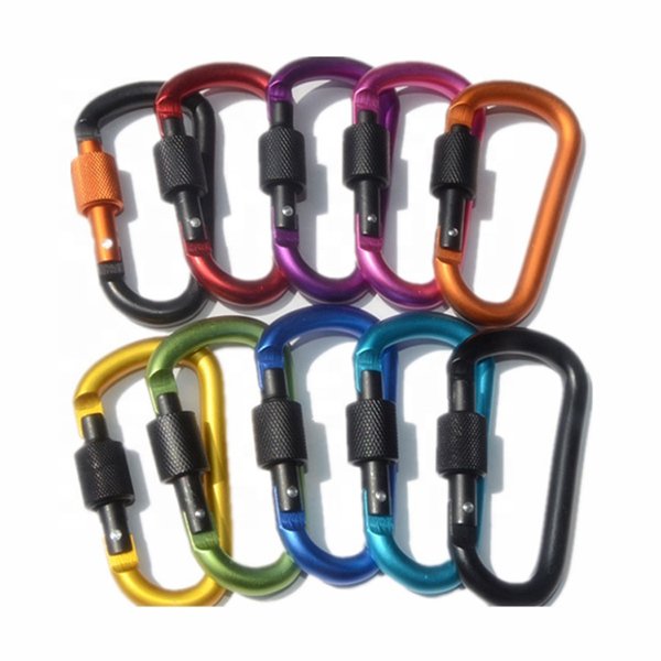 2合1不銹鋼D字形螺絲鎖扣登山扣