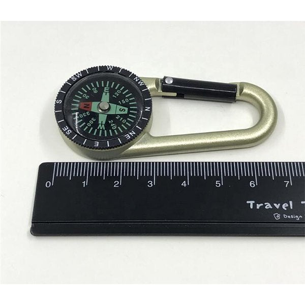 2合1鋅合金指南針登山扣