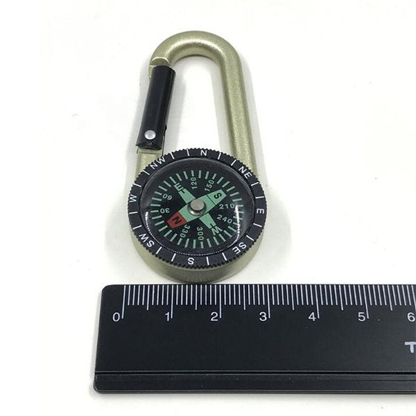 2合1鋅合金指南針登山扣
