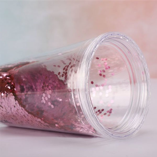 亮粉吸管塑膠杯