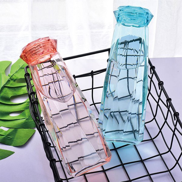 630ml透明鑽石杯蓋水瓶