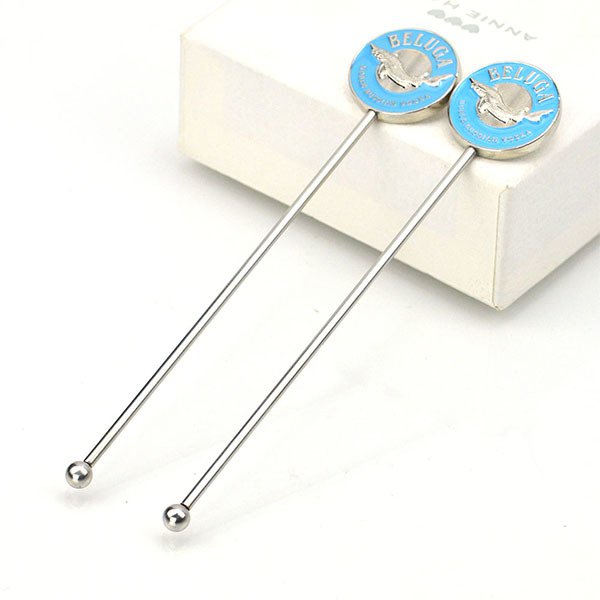 3D雷雕不銹鋼雞尾酒飲料攪拌棒