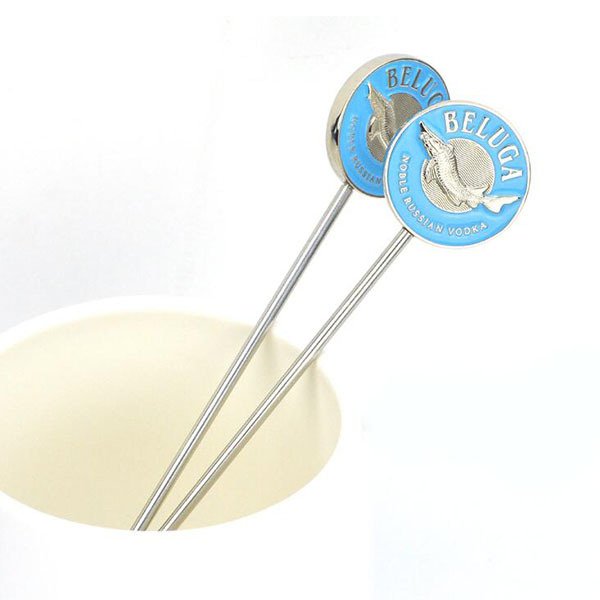 3D雷雕不銹鋼雞尾酒飲料攪拌棒