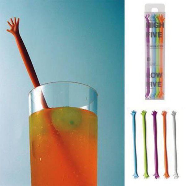 彩色手掌造型PP雞尾酒飲料攪拌棒
