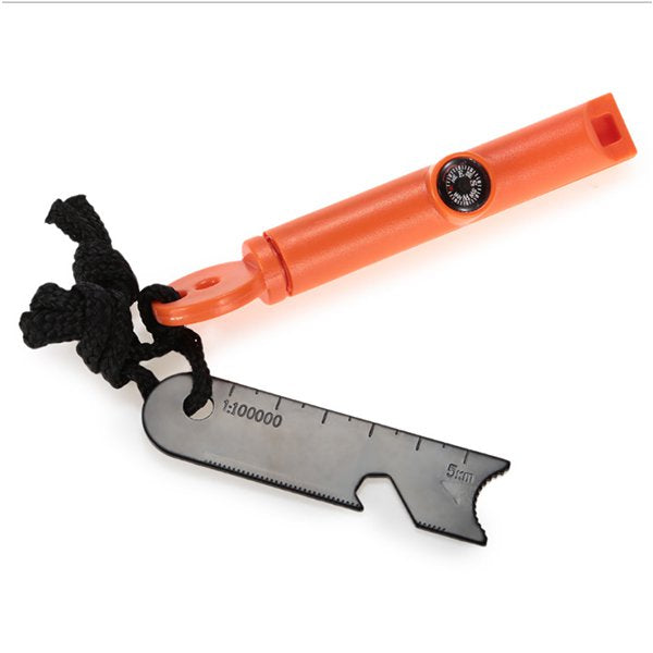 5合1多功能戶外塑膠鎂棒打火石