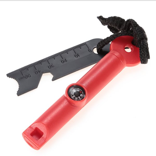 5合1多功能戶外塑膠鎂棒打火石