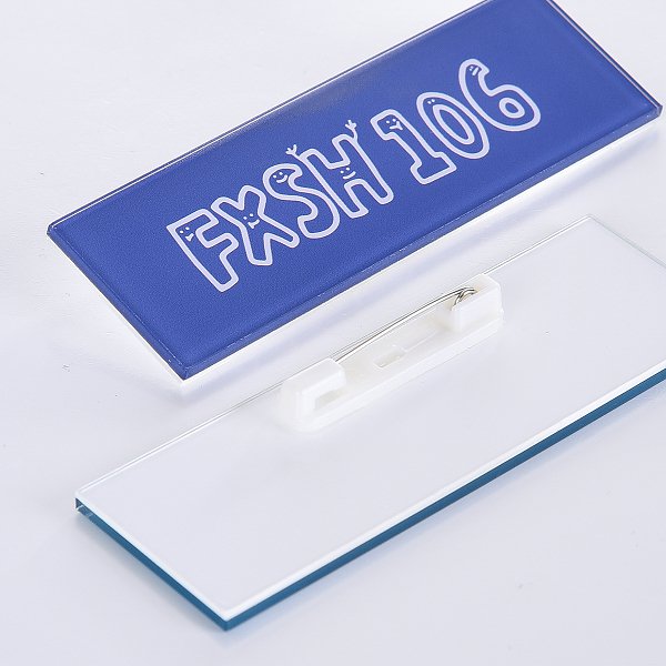 長方形別針胸牌