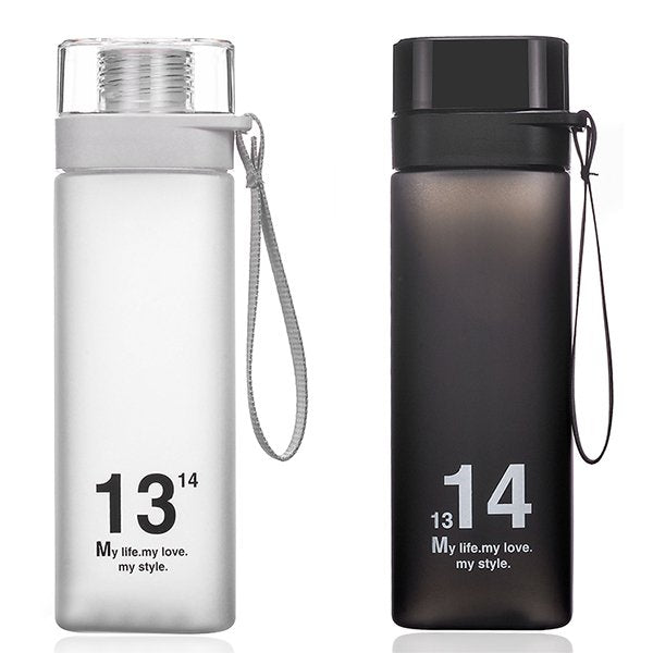 550ml透明杯蓋方形水瓶