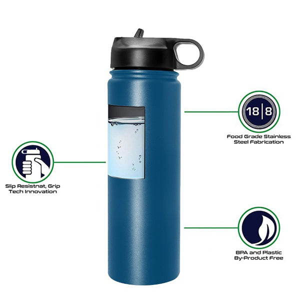 600ml單層磨砂不鏽鋼運動保溫杯