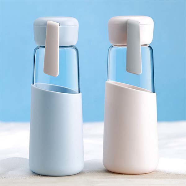 400ml矽膠套玻璃水壺