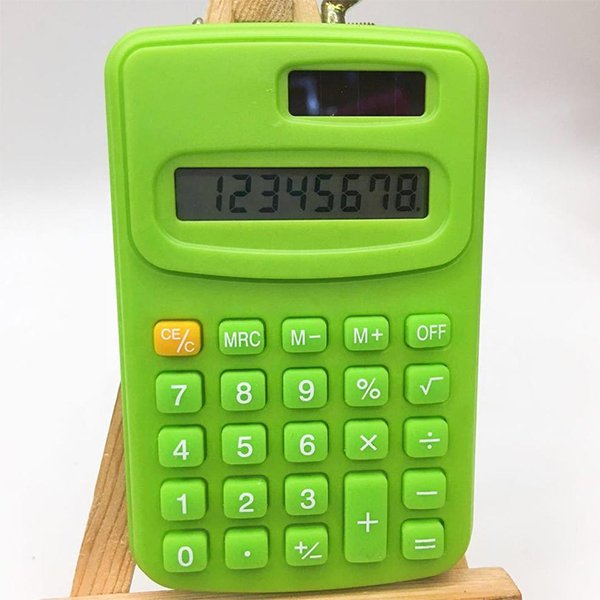 迷你彩色8位數太陽能計算機