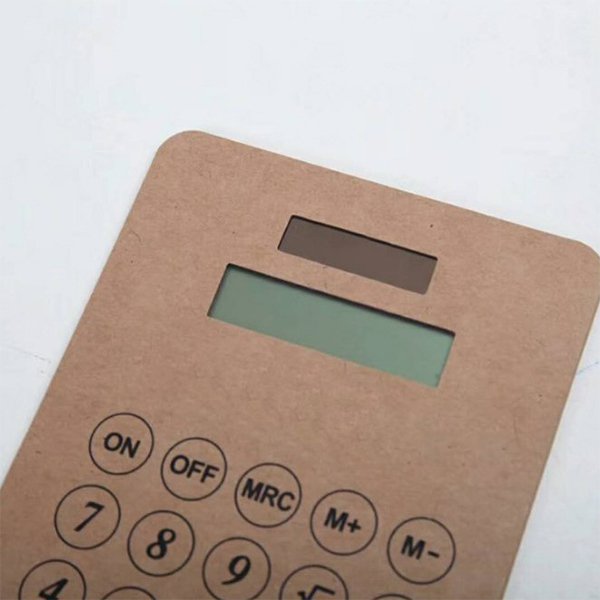 簡約8位數太陽能牛皮紙計算機