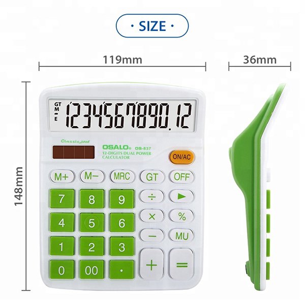 基本款12位數太陽能計算機