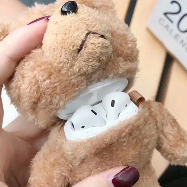 熊造型Airpods耳機盒保護套