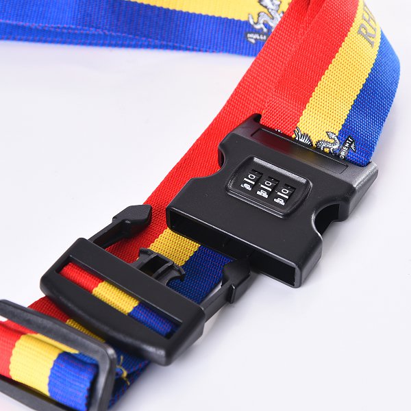 密碼鎖水平行李帶-黑色塑料扣頭