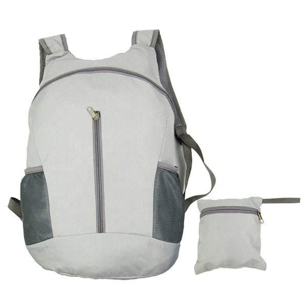 前拉鍊可摺疊防水聚酯纖維後背包