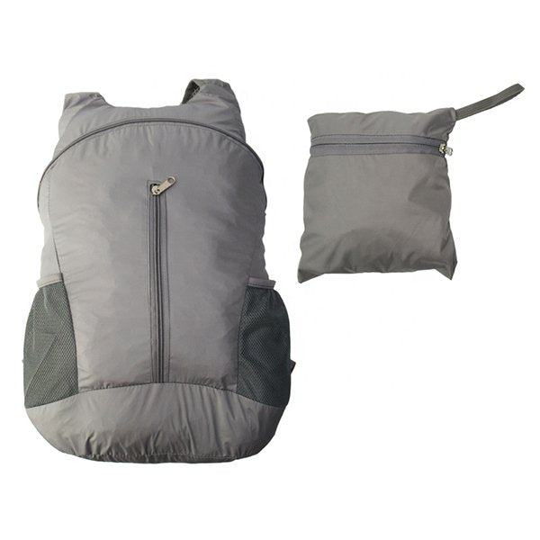 前拉鍊可摺疊防水聚酯纖維後背包