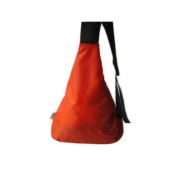 三角形可摺疊防水聚酯纖維單肩包