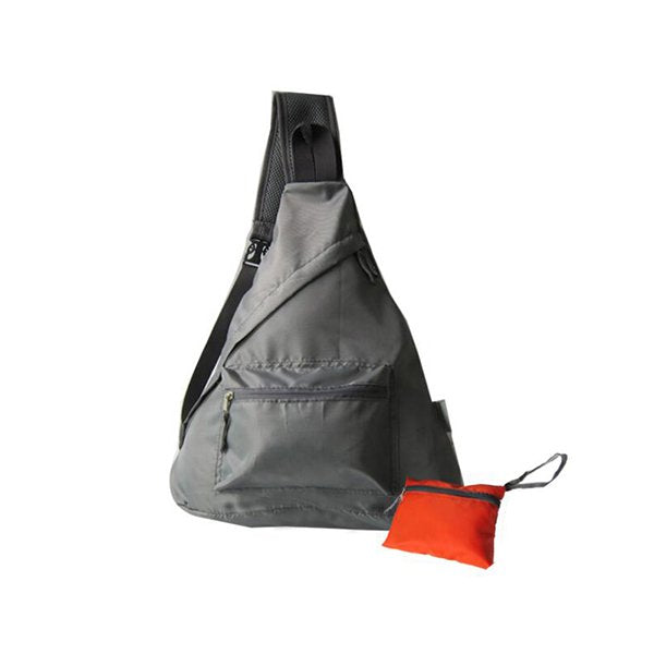 三角形可摺疊防水聚酯纖維單肩包