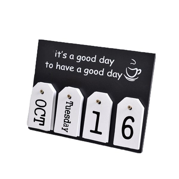 現代紙卡式木製萬年曆