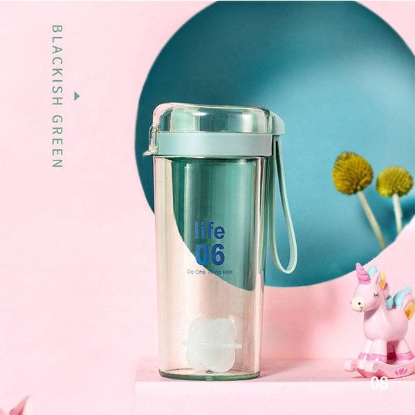 400ml矽膠提把運動搖搖杯