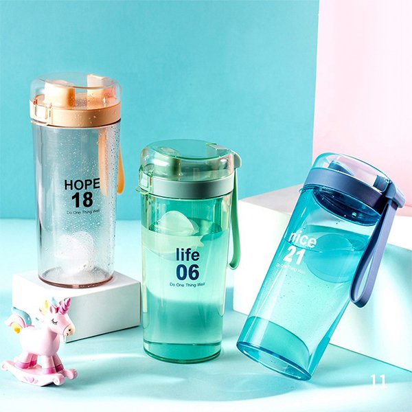 400ml矽膠提把運動搖搖杯