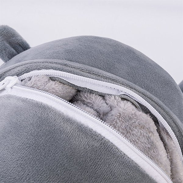 多功能卡通毛毯午睡枕