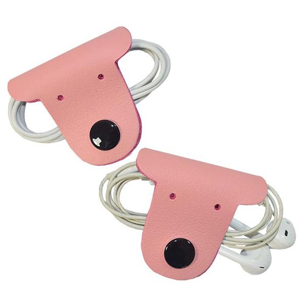 狗頭造型真皮鈕扣集線器