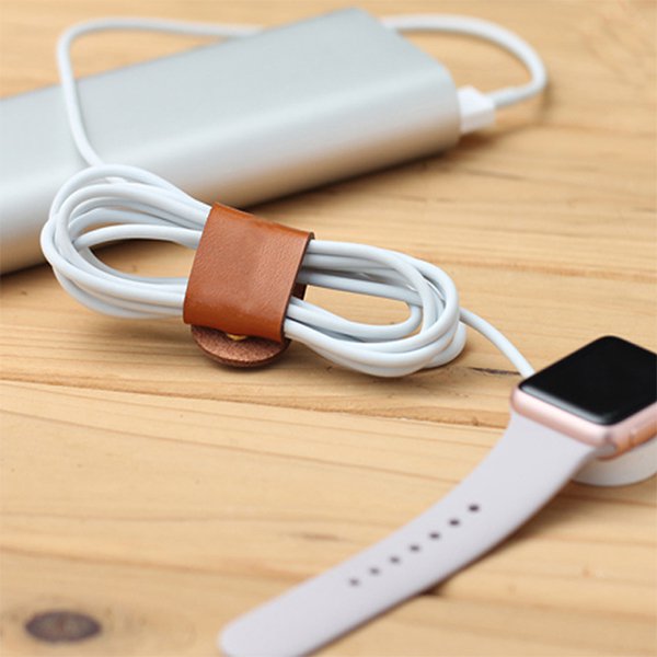 簡約PU皮革扣式集線器