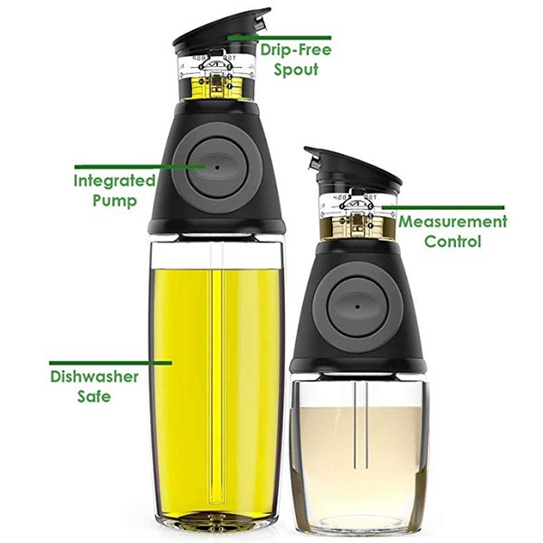 油品分裝瓶套組-2入組玻璃調味罐