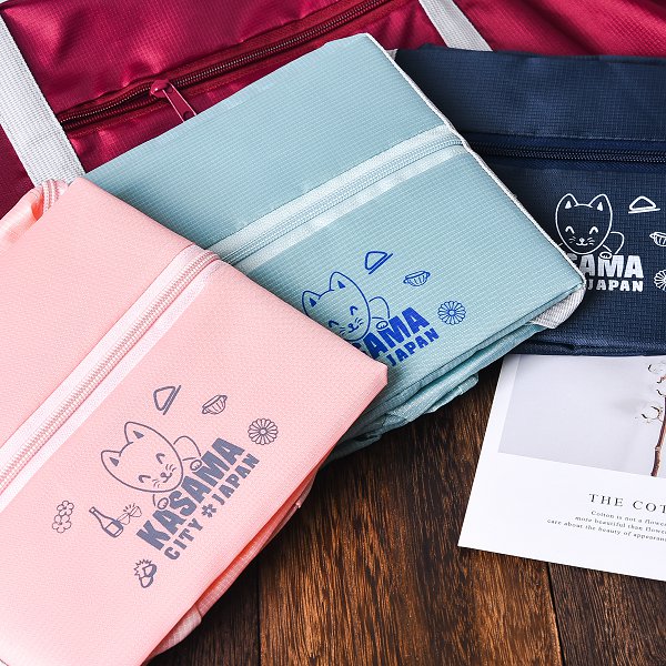 牛津布配色拉鍊防水摺疊拉桿旅行袋