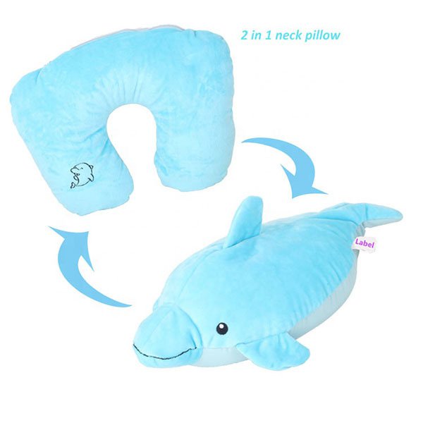 2合1動物造型絨毛U型枕