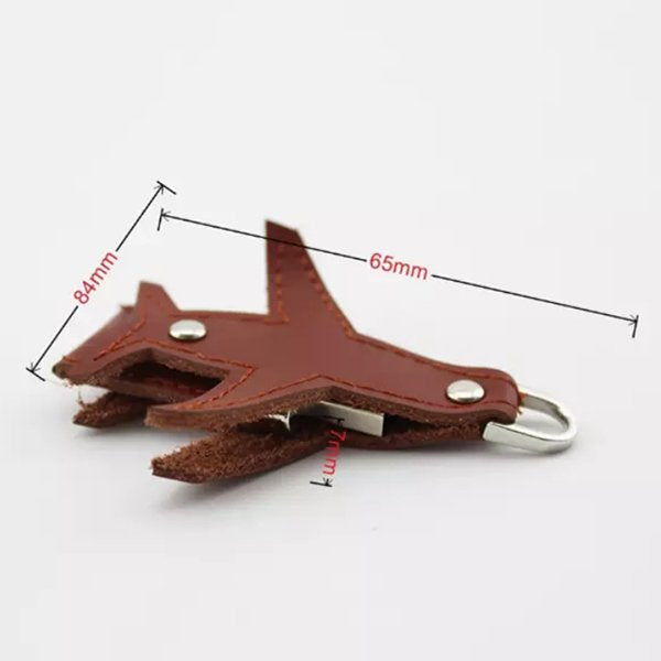 皮製隨身碟-飛機造型USB-金屬環