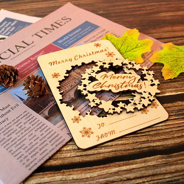 木製立體明信片