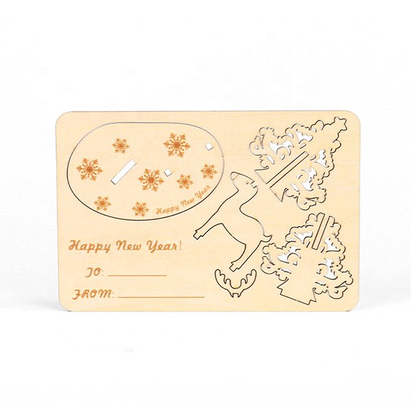 木製立體明信片