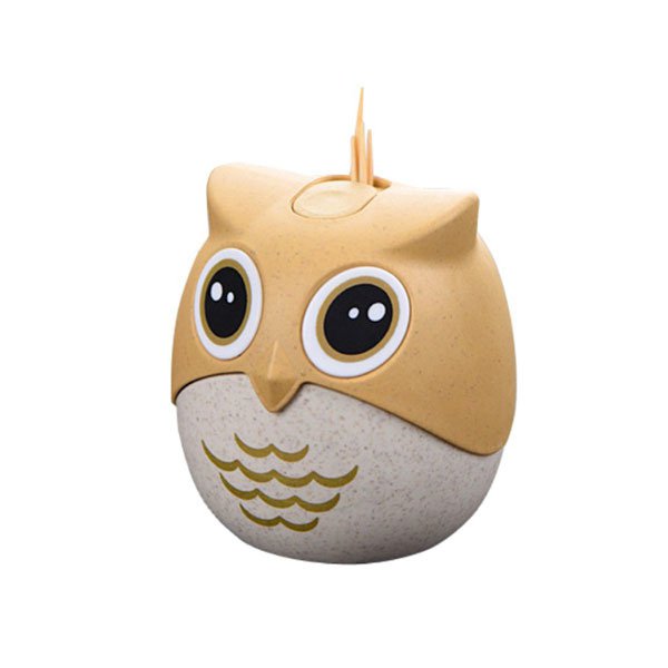 貓頭鷹造型牙籤盒