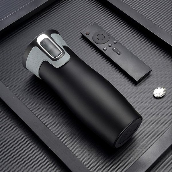 450ml按壓式真空不鏽鋼旅行杯