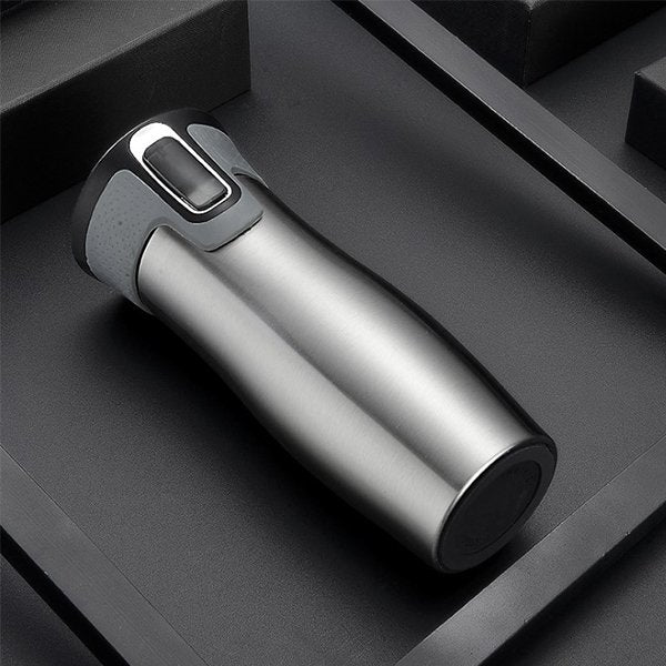 450ml按壓式真空不鏽鋼旅行杯