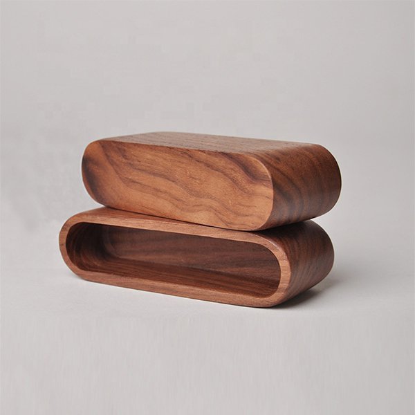 質感圓角木製名片盒