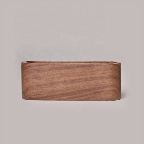 質感圓角木製名片盒