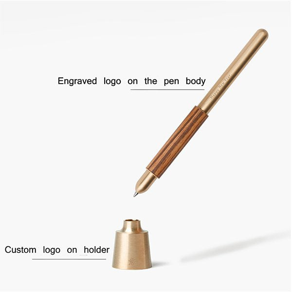 高質感黃銅紙鎮+0.7mm中性筆