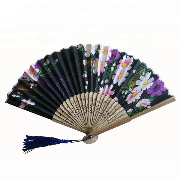 竹製中國風印花摺扇