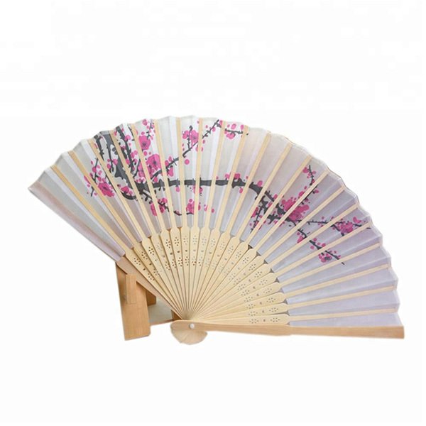 竹製中國風印花摺扇
