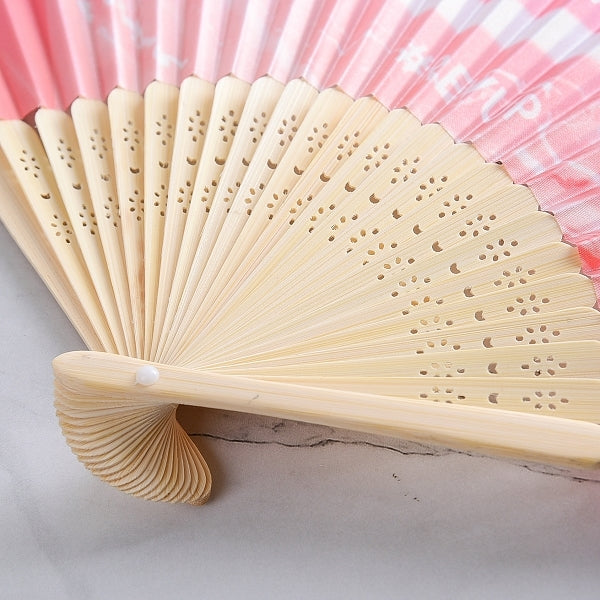竹製中國風印花摺扇