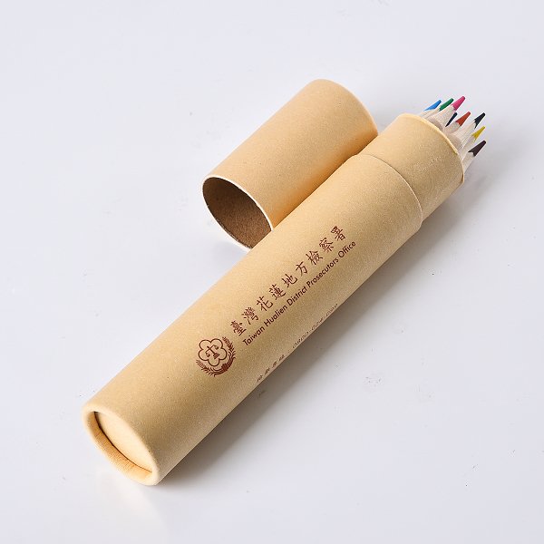 彩色鉛筆-牛皮紙圓筒廣告印刷禮品